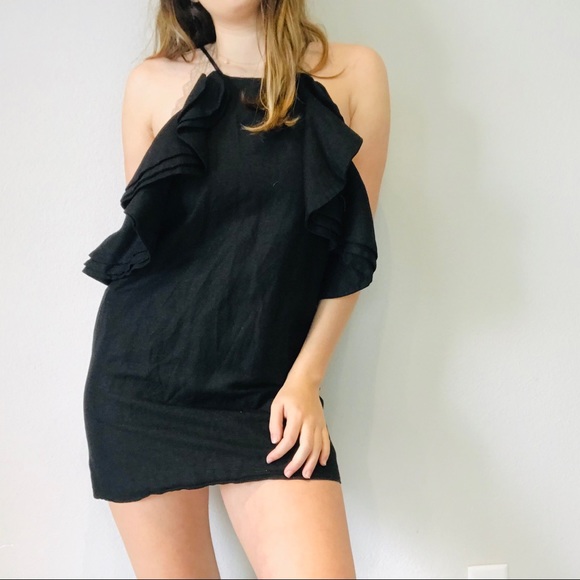 CLEARANCE Alice in Wonderland linen ruffle dress - Picture 2 of 5